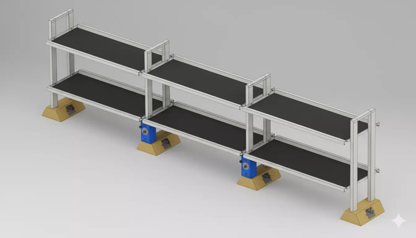 Ergonomic Laboratory Workbench - Professional Lab Furniture 3D model_3