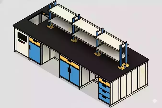 Ergonomic Laboratory Workbench - Professional Lab Furniture 3D model Ergonomic Laboratory Workbench - Professional Lab Furniture 3D model