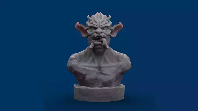 Monster Bust - 3D print STL 3D print model