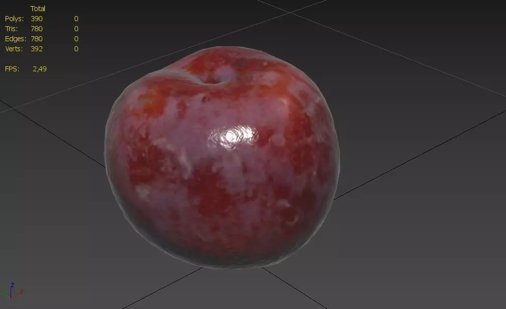 Plum M08 Low-poly 3D model_2