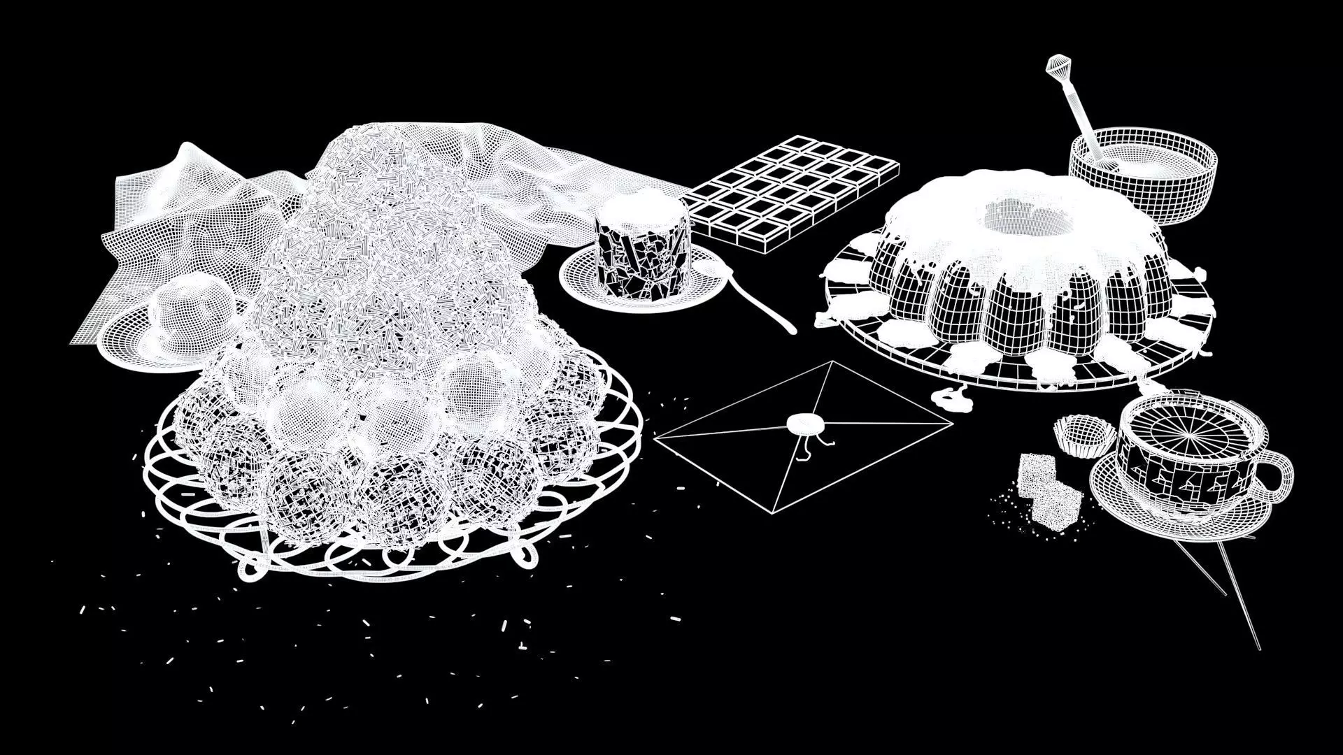 Sweets and Tea 3D model_16