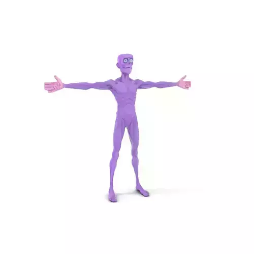 Purple Alien Character model pack Low-poly 3D model