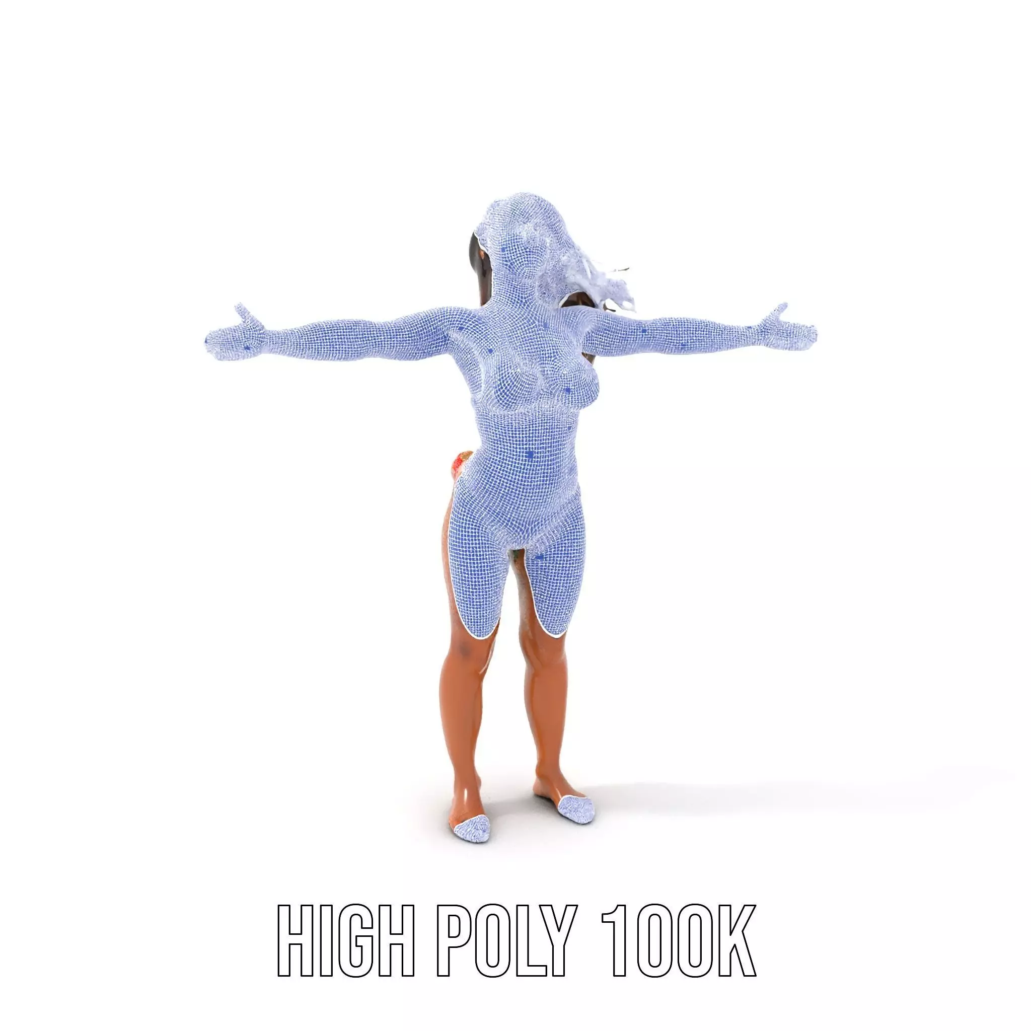 Vibrant TieDye Bikini model pack Low-poly 3D model_5