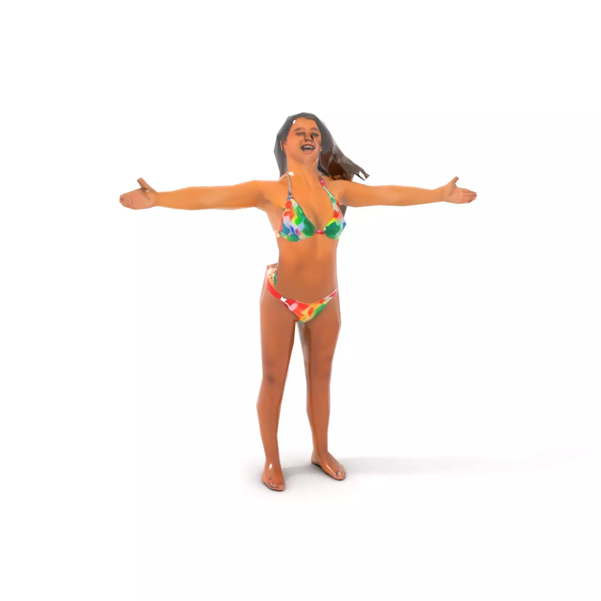 Vibrant TieDye Bikini model pack Low-poly 3D model_8