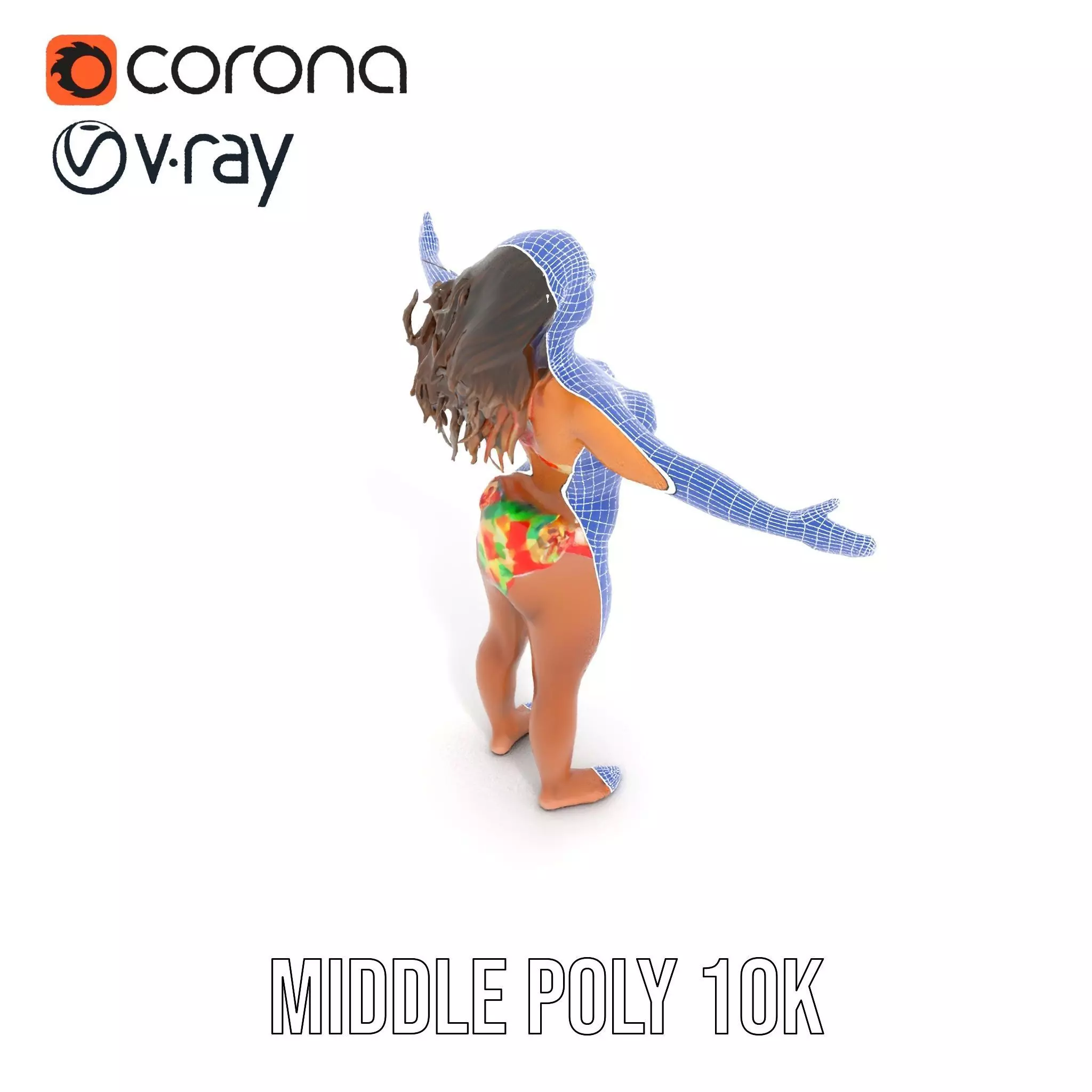 Vibrant TieDye Bikini model pack Low-poly 3D model_28