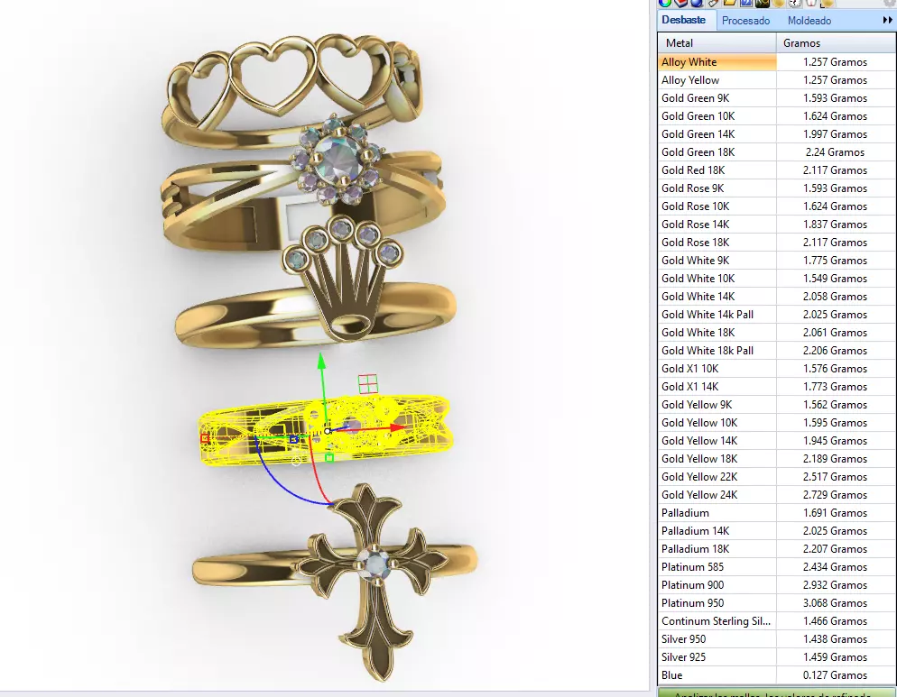 pack anillos para mujer -v- 3D print model_14