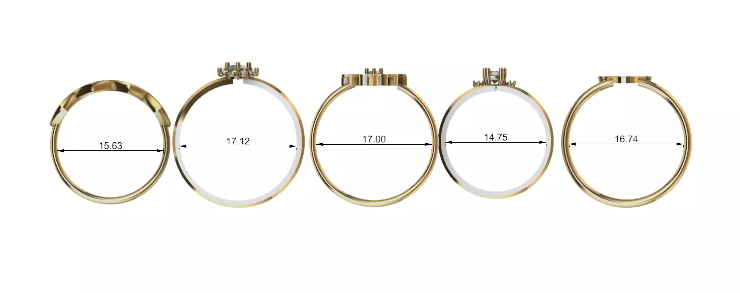 pack anillos para mujer -v- 3D print model_10