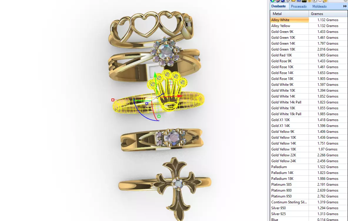 pack anillos para mujer -v- 3D print model_13