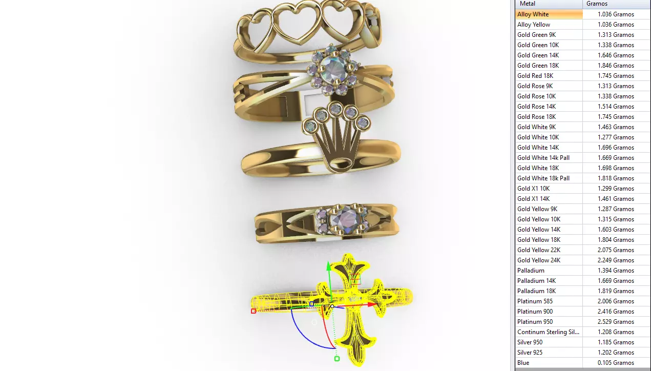 pack anillos para mujer -v- 3D print model_15
