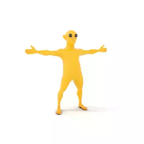 Yellow Alien model pack Low-poly 3D model