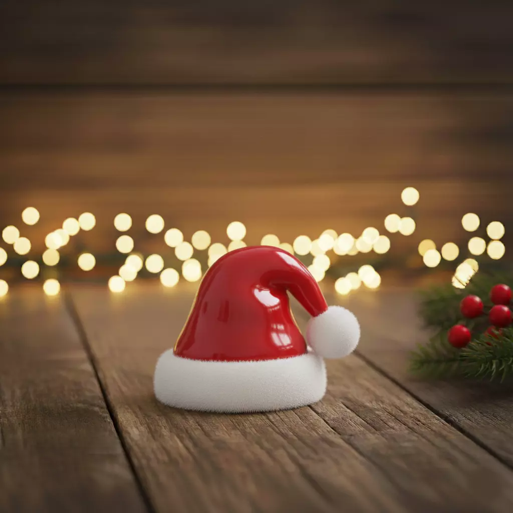 Santa hat 3D print model_0