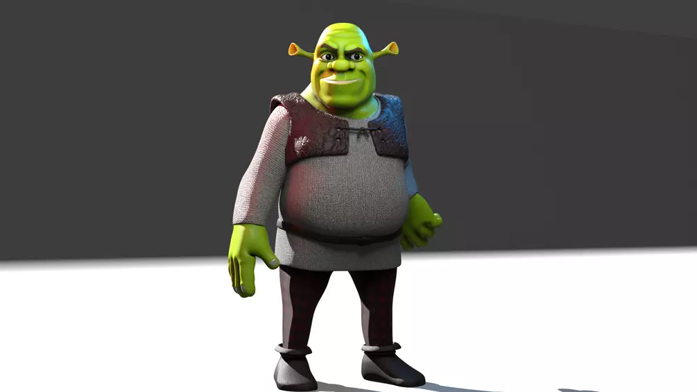 Shrek Blender Rig Free 3D model_0