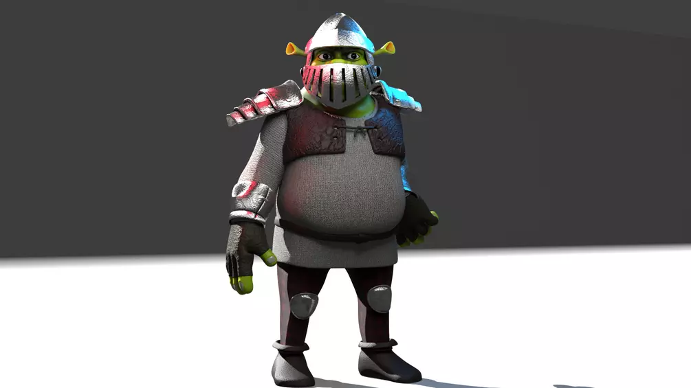 Shrek Blender Rig Free 3D model_1