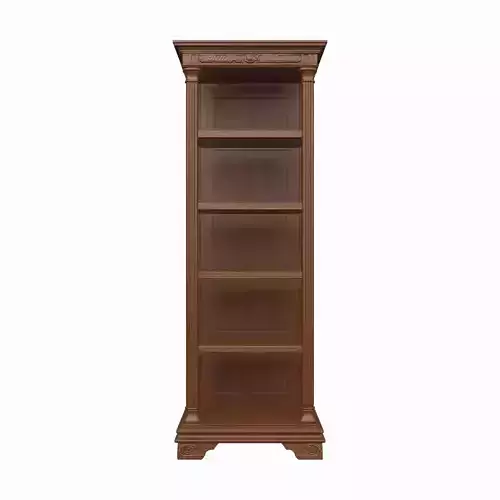 3D Model Elegant Oak Mask Display Stand with Tiered