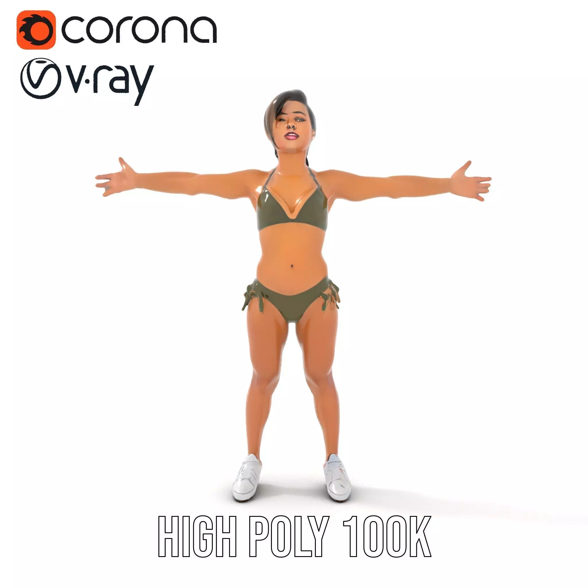 Olive Bikini model pack Low-poly 3D model_16