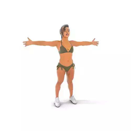 Olive Bikini model pack Low-poly 3D model Olive Bikini model pack Low-poly 3D model