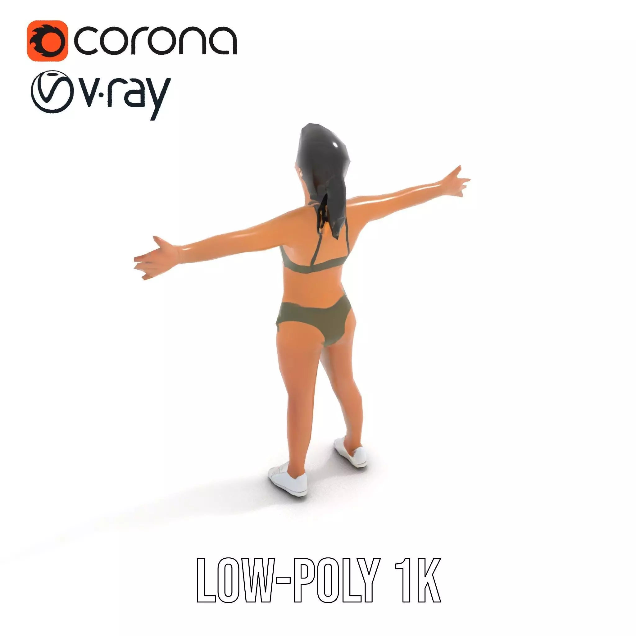 Olive Bikini model pack Low-poly 3D model_8