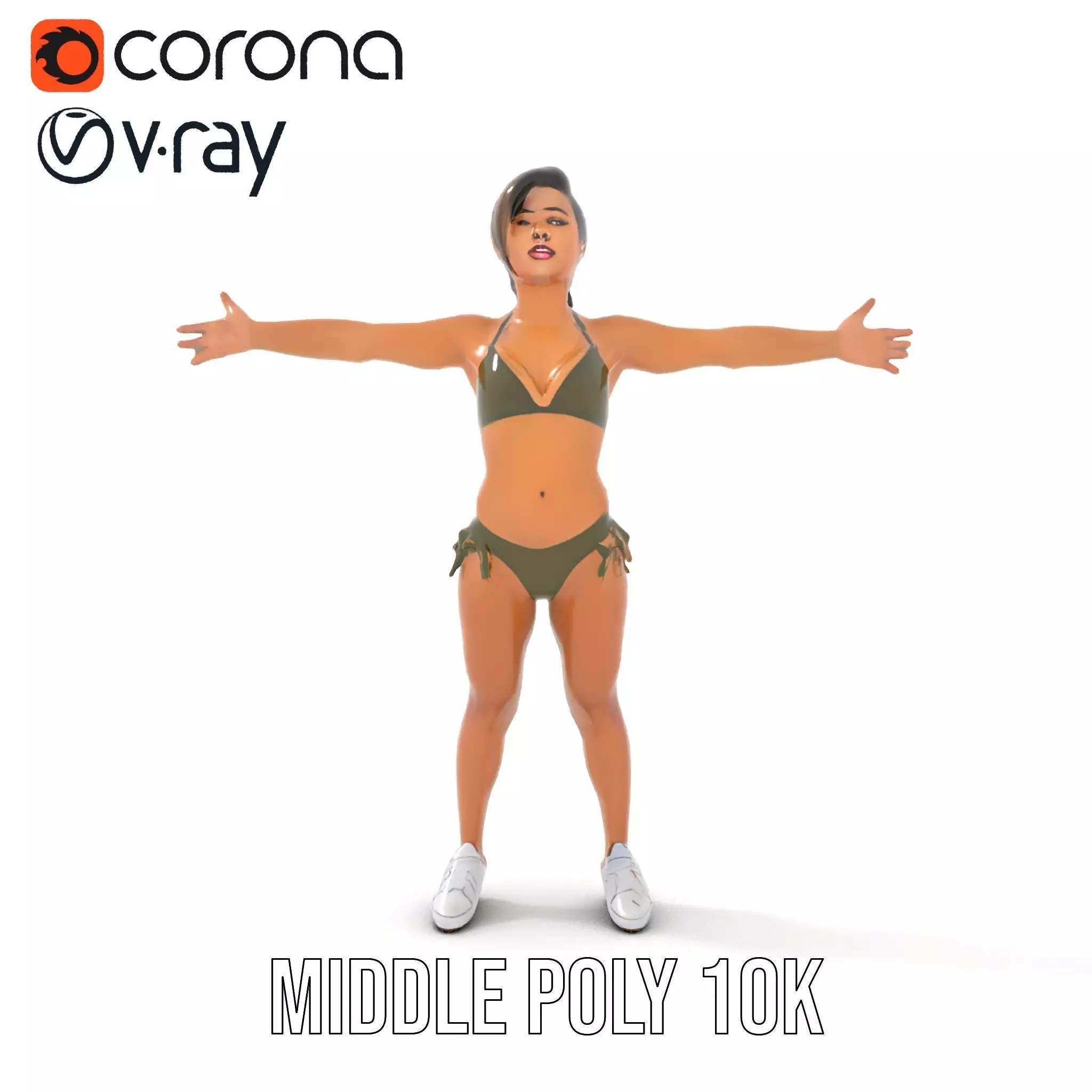 Olive Bikini model pack Low-poly 3D model_12