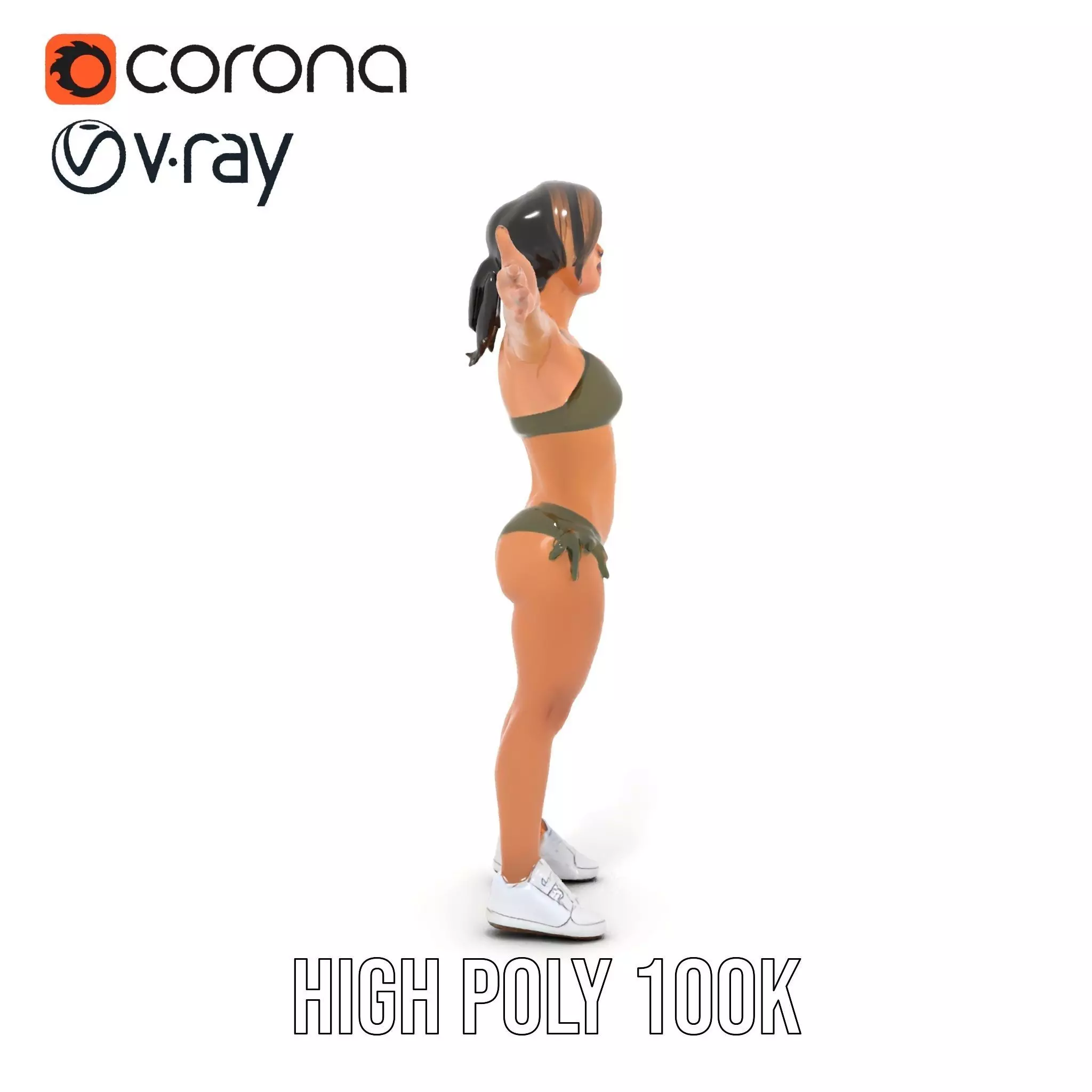 Olive Bikini model pack Low-poly 3D model_25