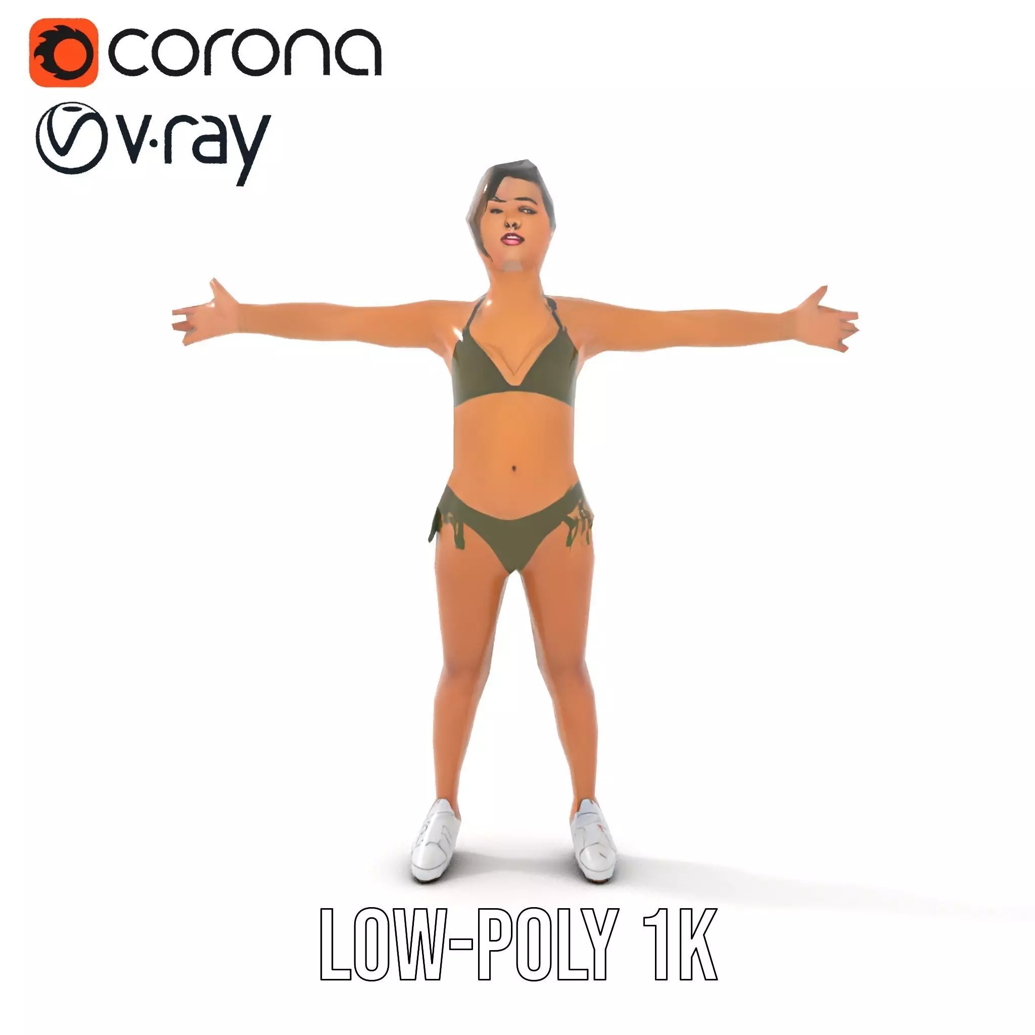 Olive Bikini model pack Low-poly 3D model_15