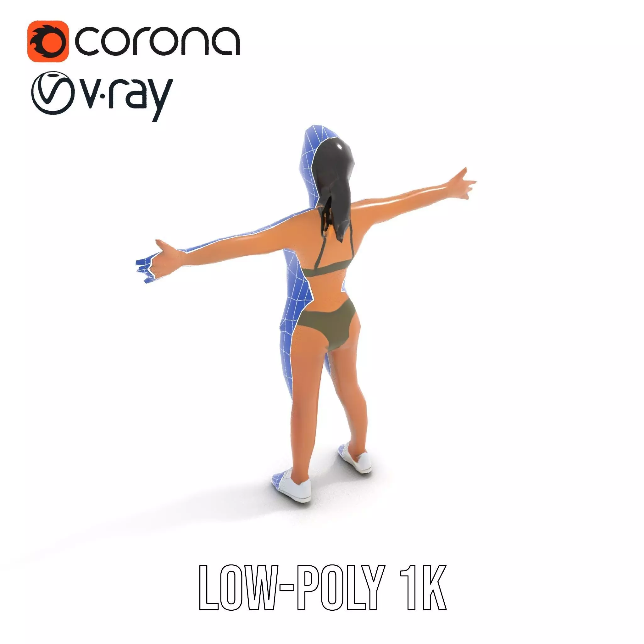 Olive Bikini model pack Low-poly 3D model_13