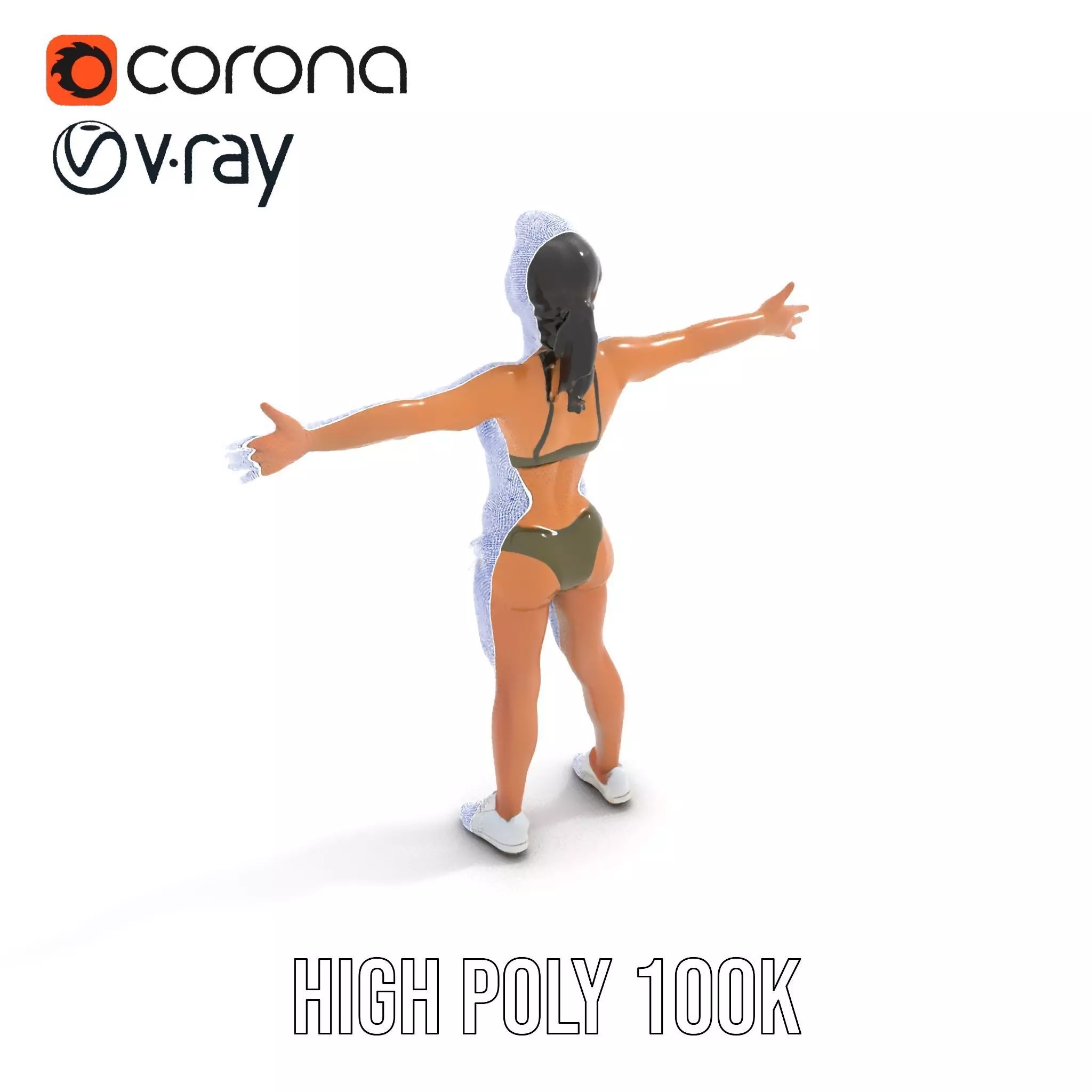 Olive Bikini model pack Low-poly 3D model_19