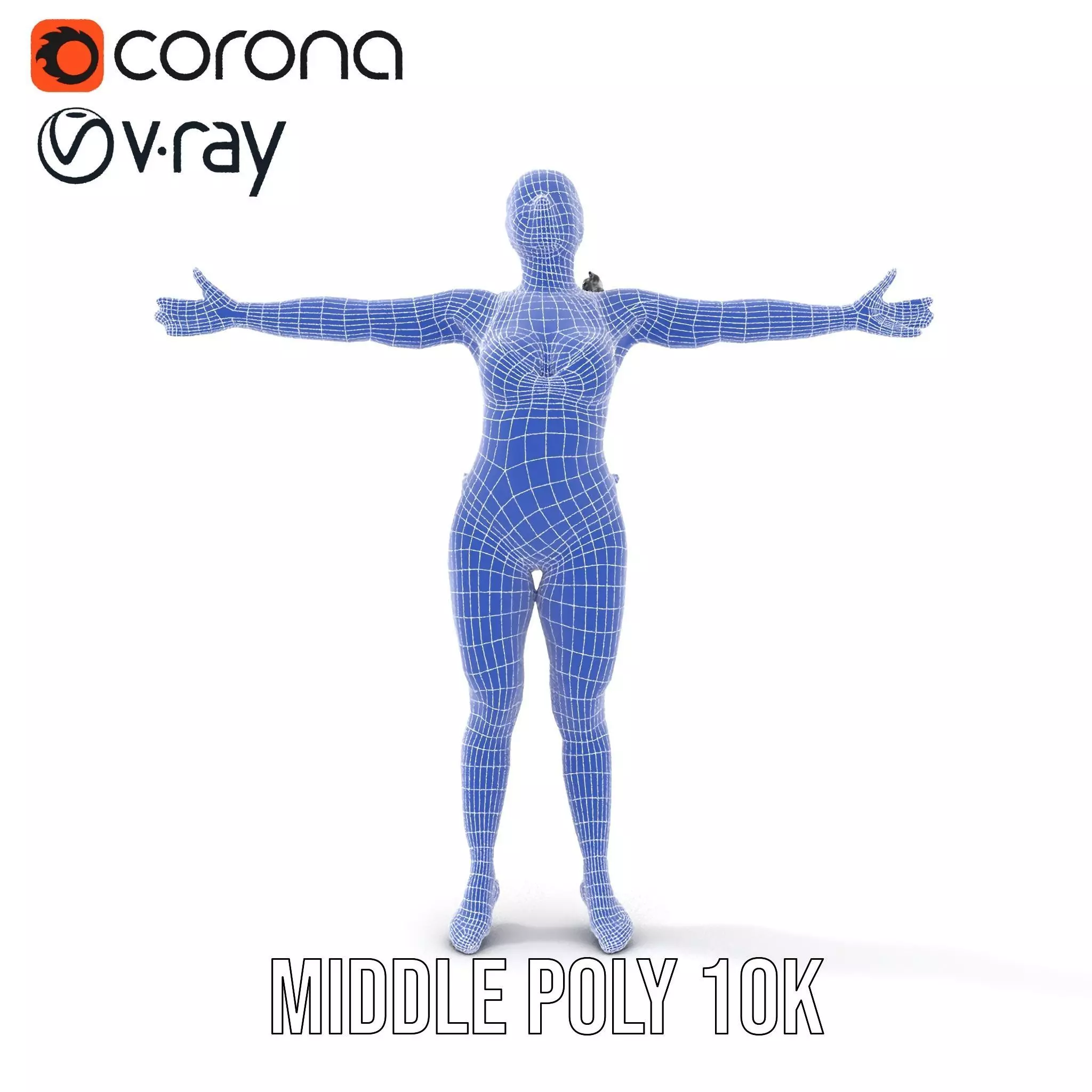 Patterned Swimwear Female model pack Low-poly 3D model_28