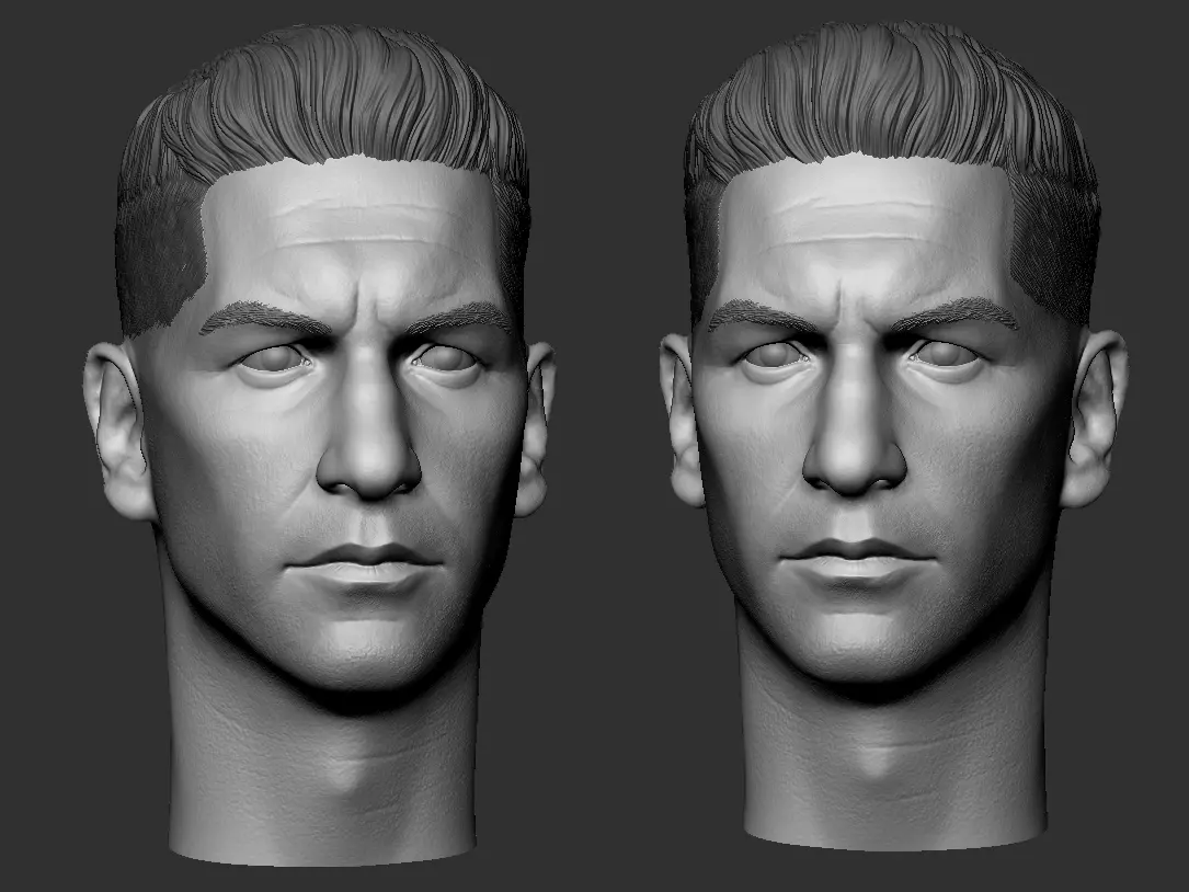 Punisher Jon Bernthal head 2 pack printable 3D print model_20