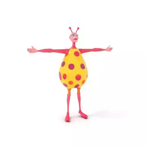 Polka Dot Alien model pack Low-poly 3D model