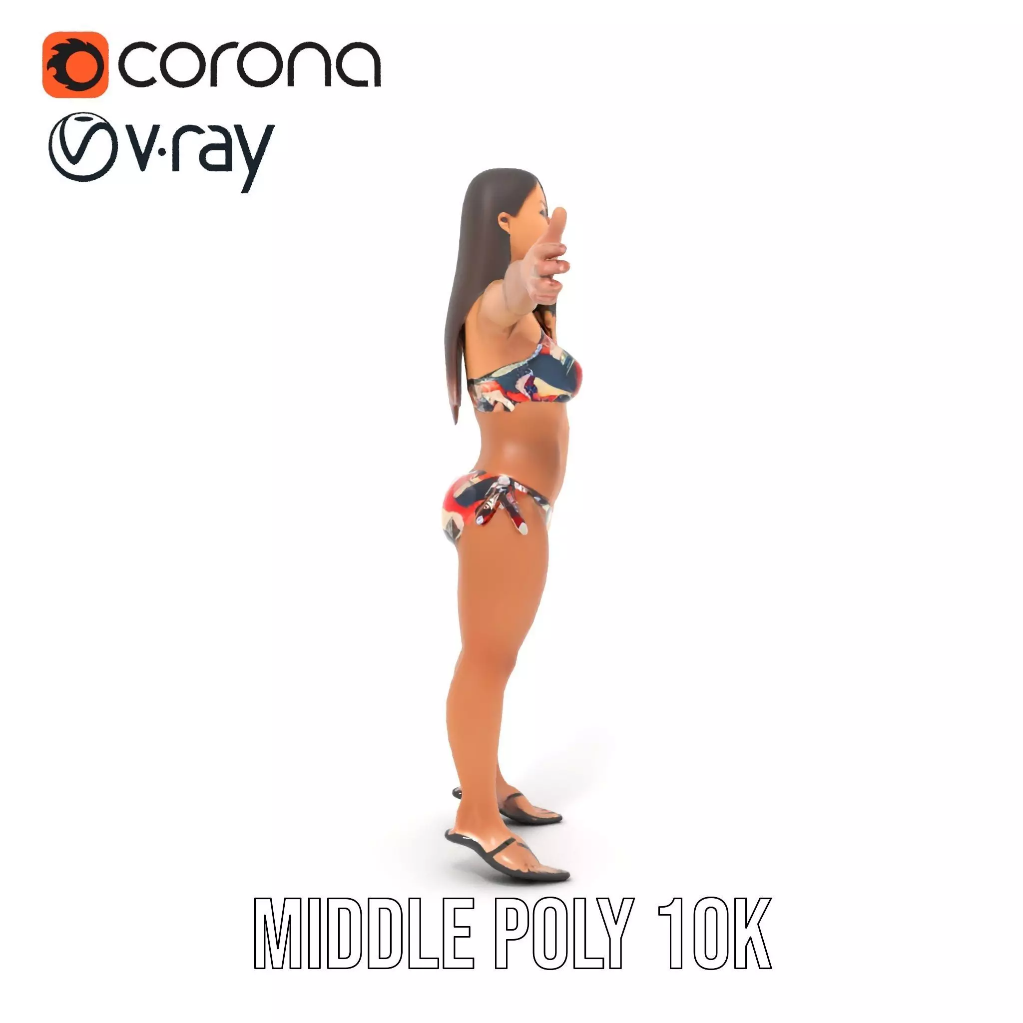 Colorful Swimwear model pack Low-poly 3D model_24