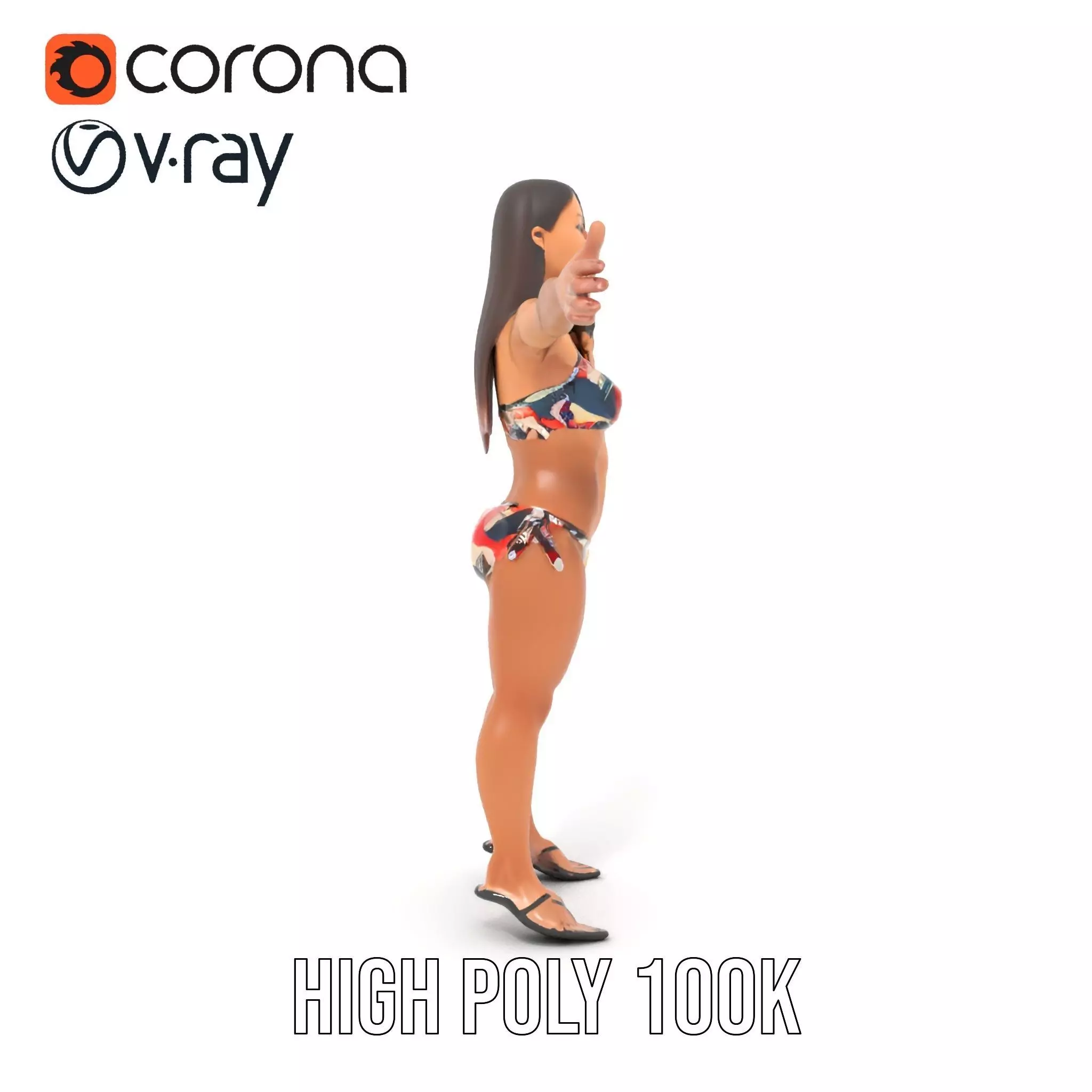 Colorful Swimwear model pack Low-poly 3D model_26