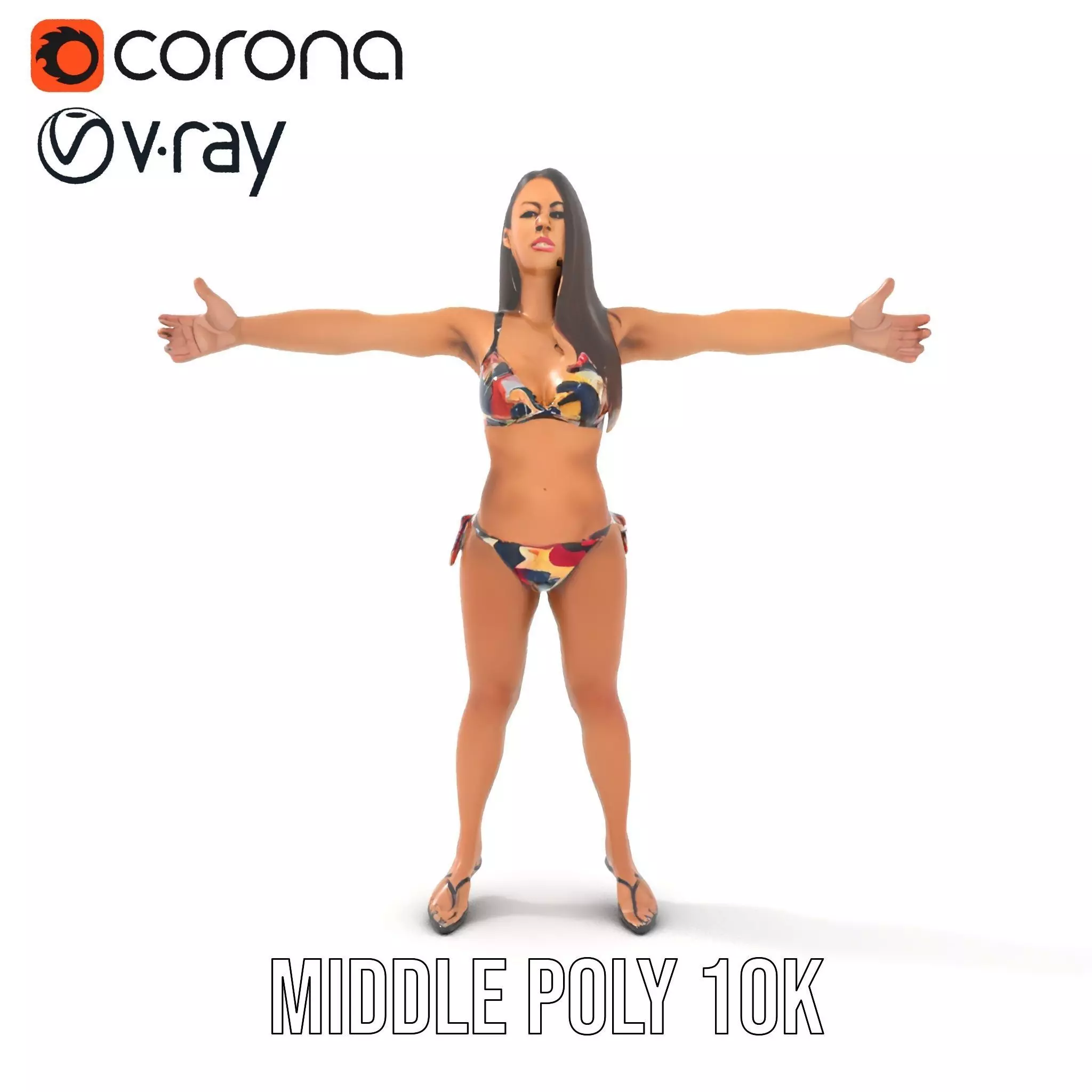 Colorful Swimwear model pack Low-poly 3D model_13
