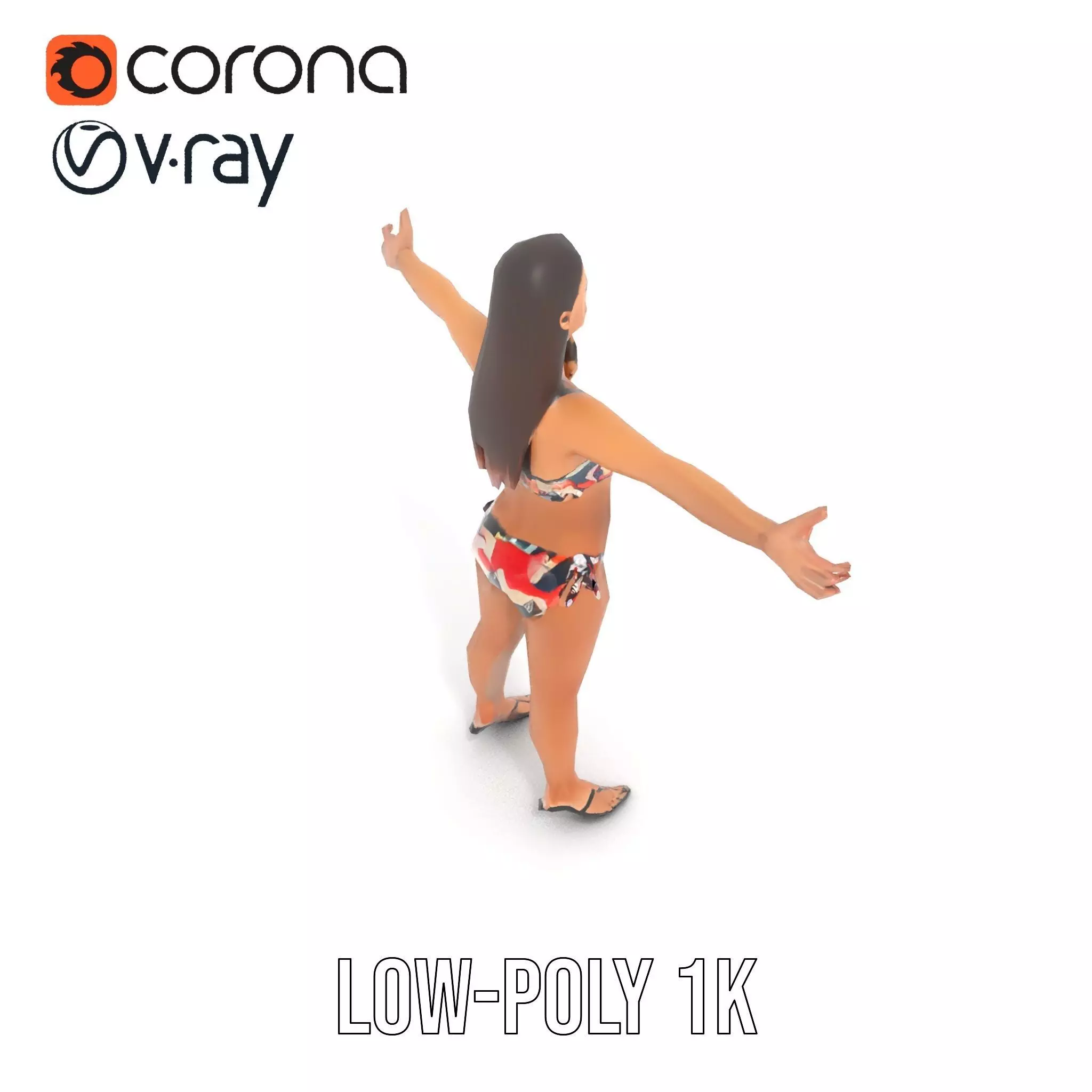 Colorful Swimwear model pack Low-poly 3D model_19