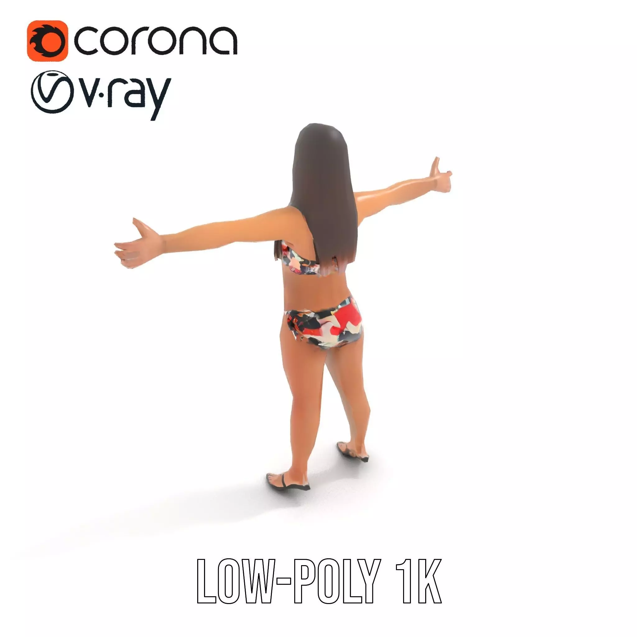 Colorful Swimwear model pack Low-poly 3D model_9