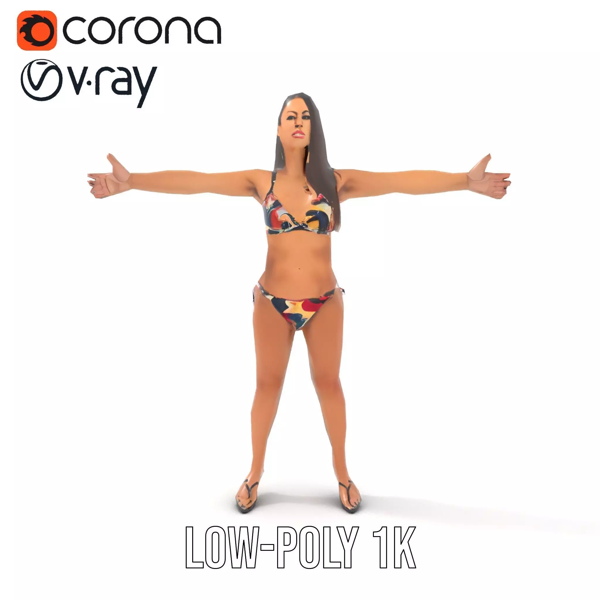 Colorful Swimwear model pack Low-poly 3D model_12