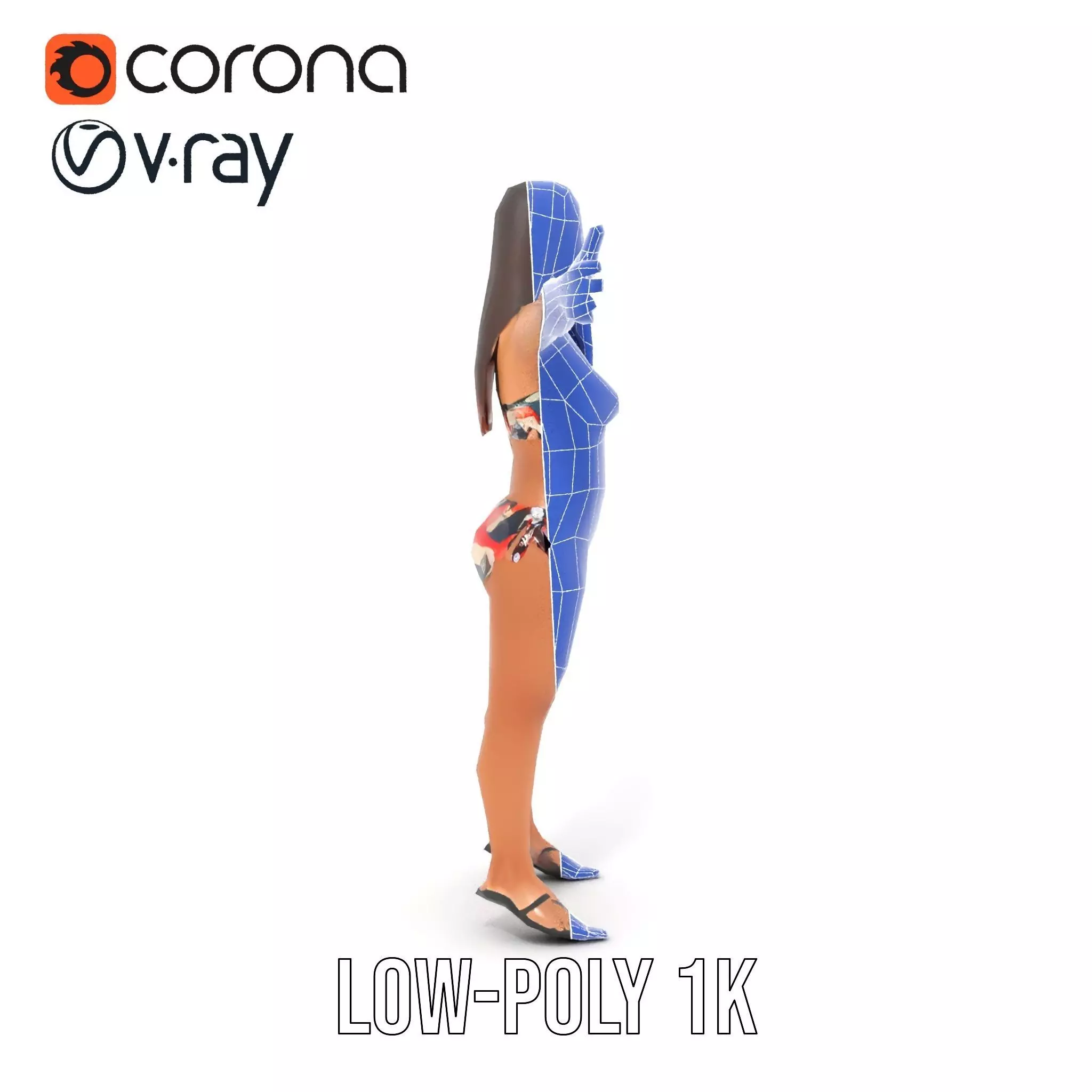 Colorful Swimwear model pack Low-poly 3D model_16