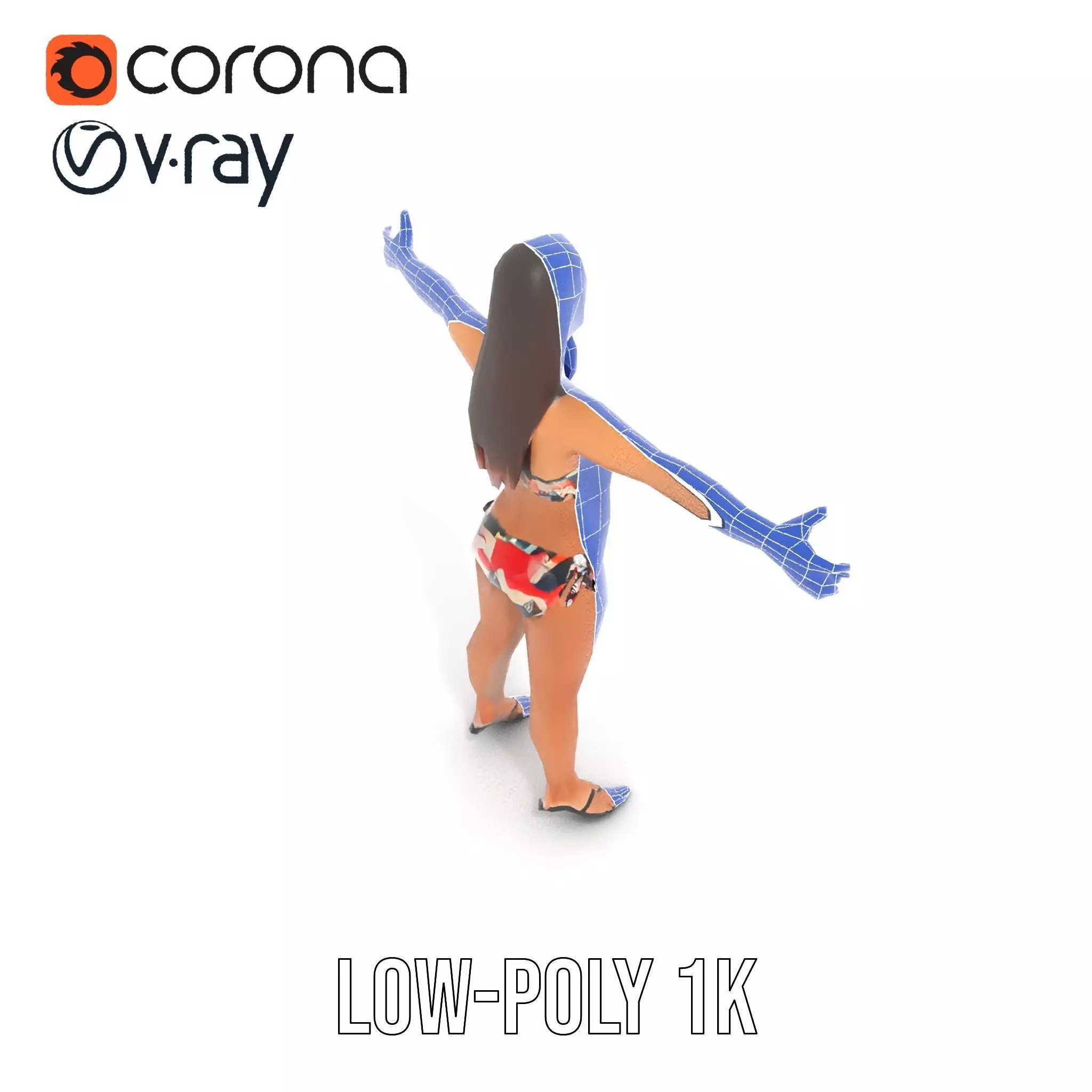 Colorful Swimwear model pack Low-poly 3D model_14