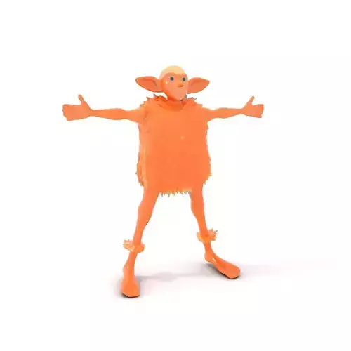 Orange Furry Character model pack Low-poly 3D model
