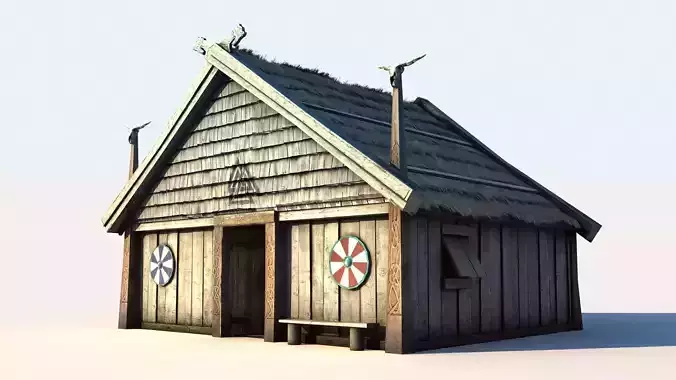 Viking House 1 Low-poly 3D model