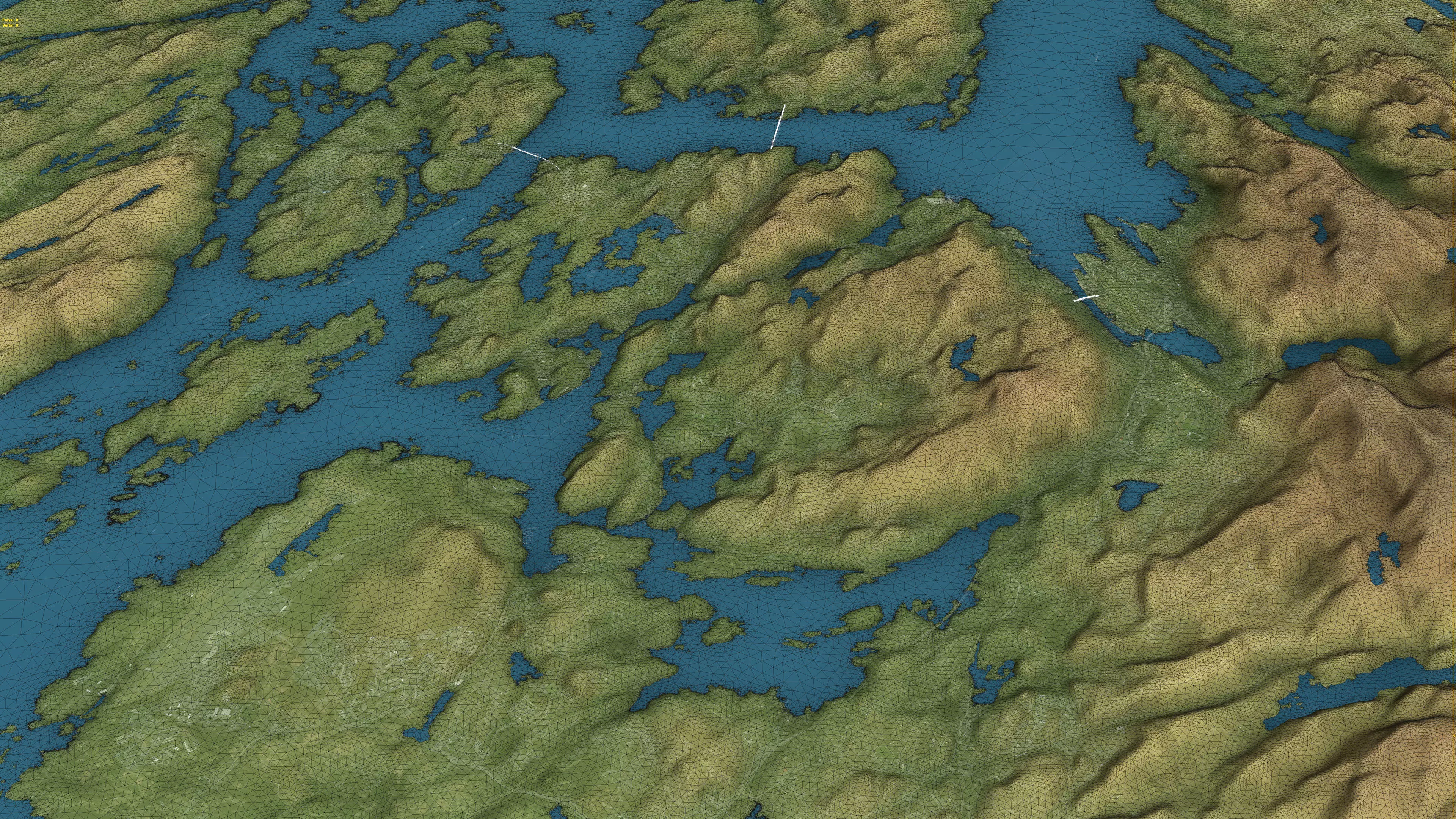 Bergen - Topography Terrain Low-poly 3D model_2
