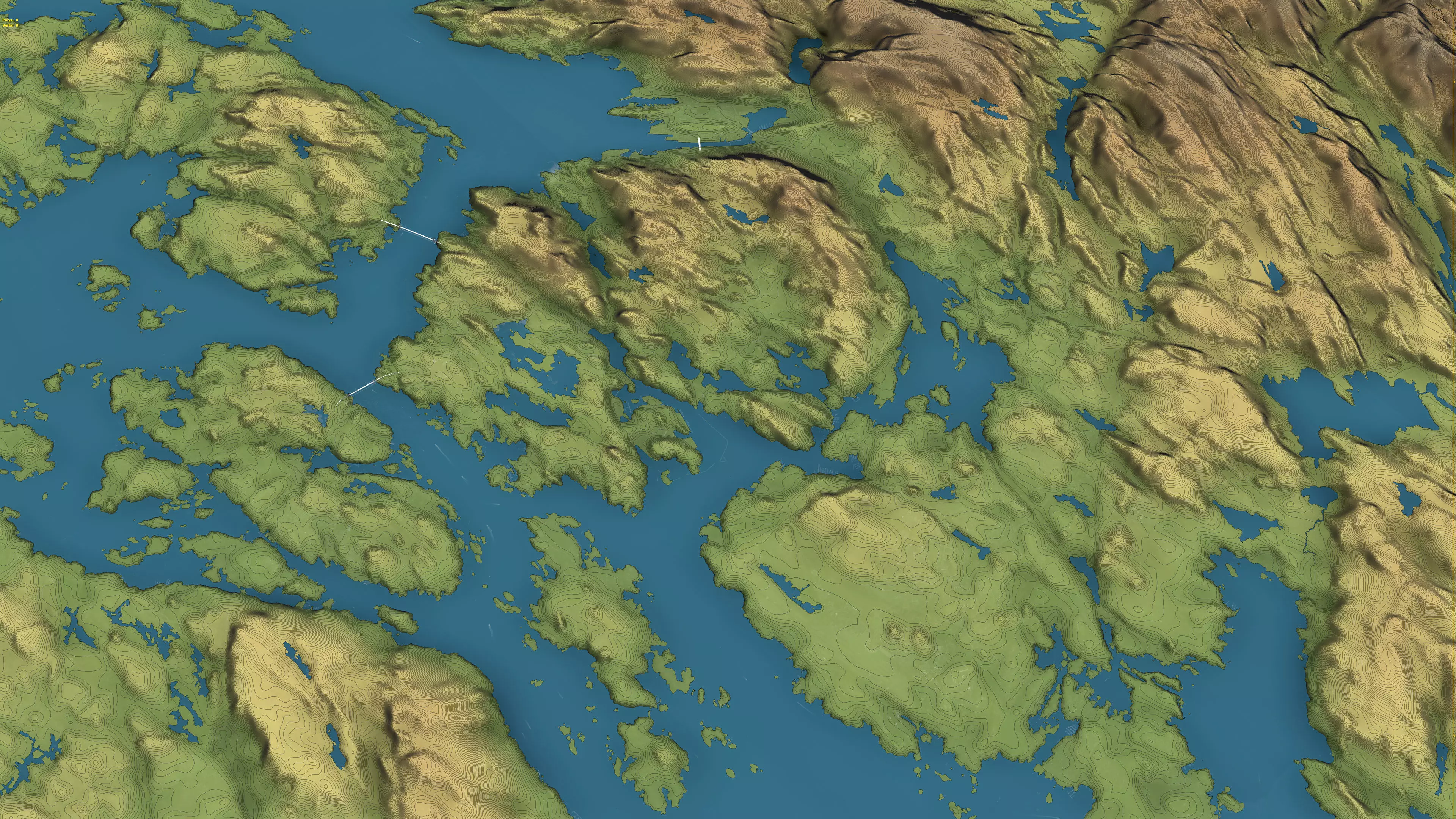 Bergen - Topography Terrain Low-poly 3D model_18