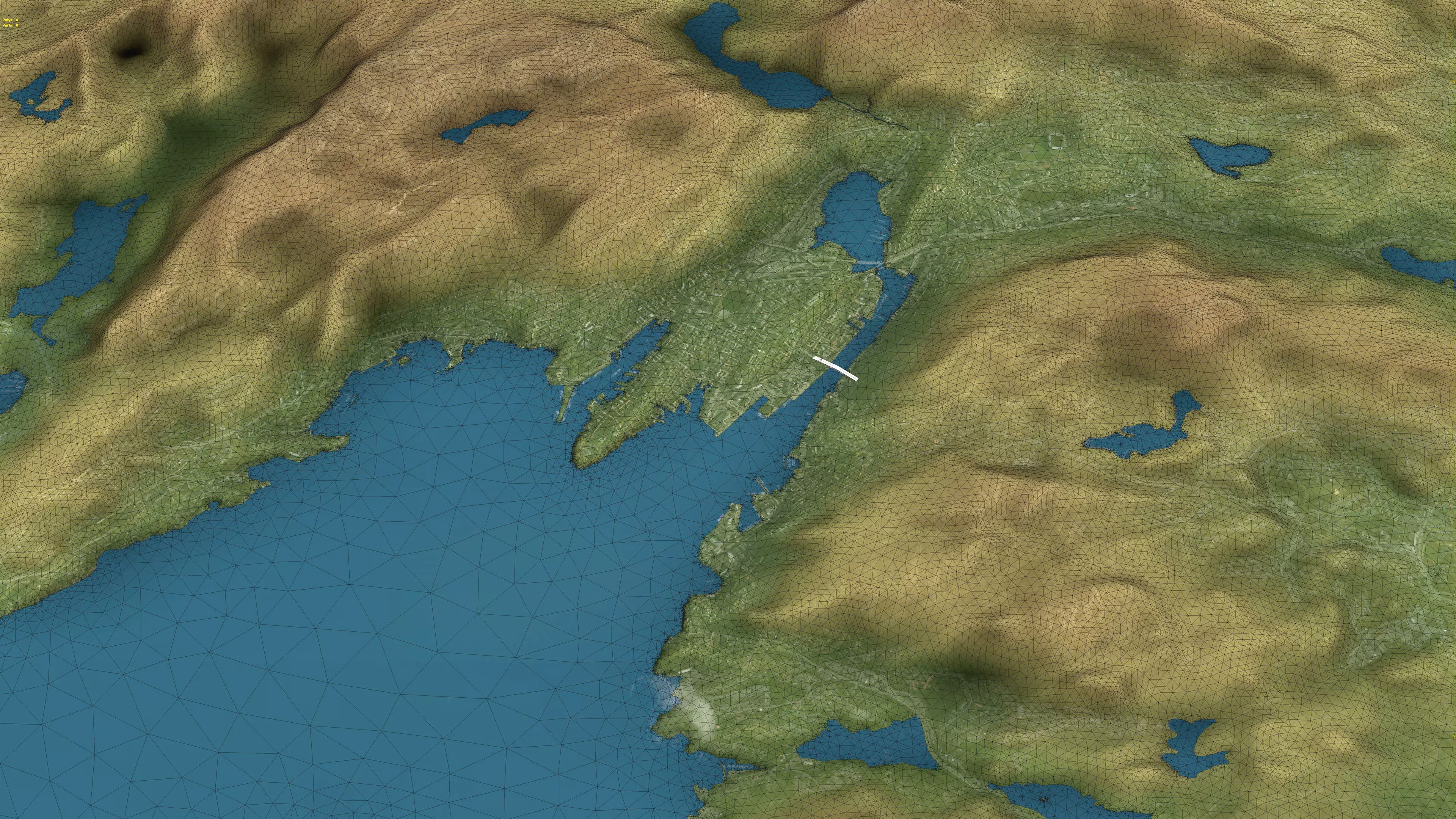 Bergen - Topography Terrain Low-poly 3D model_8