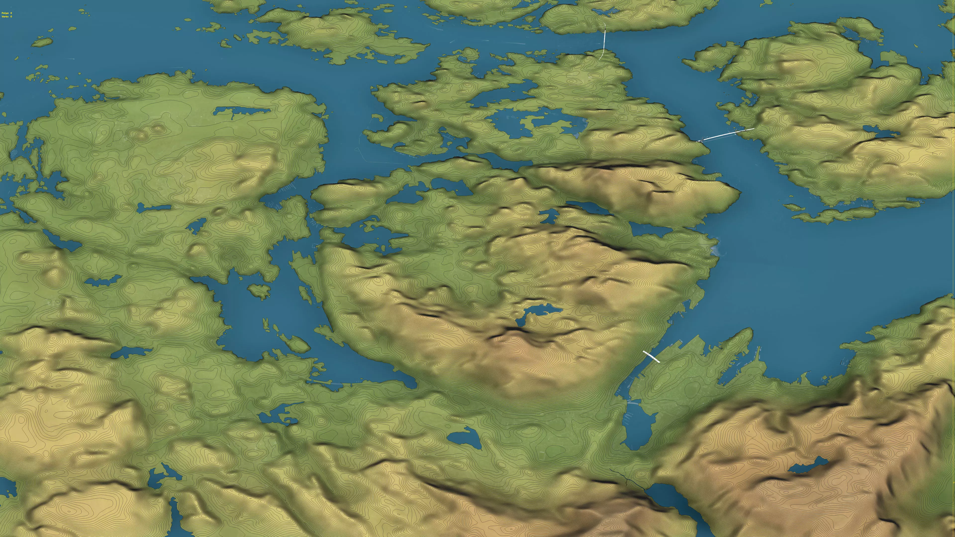 Bergen - Topography Terrain Low-poly 3D model_15