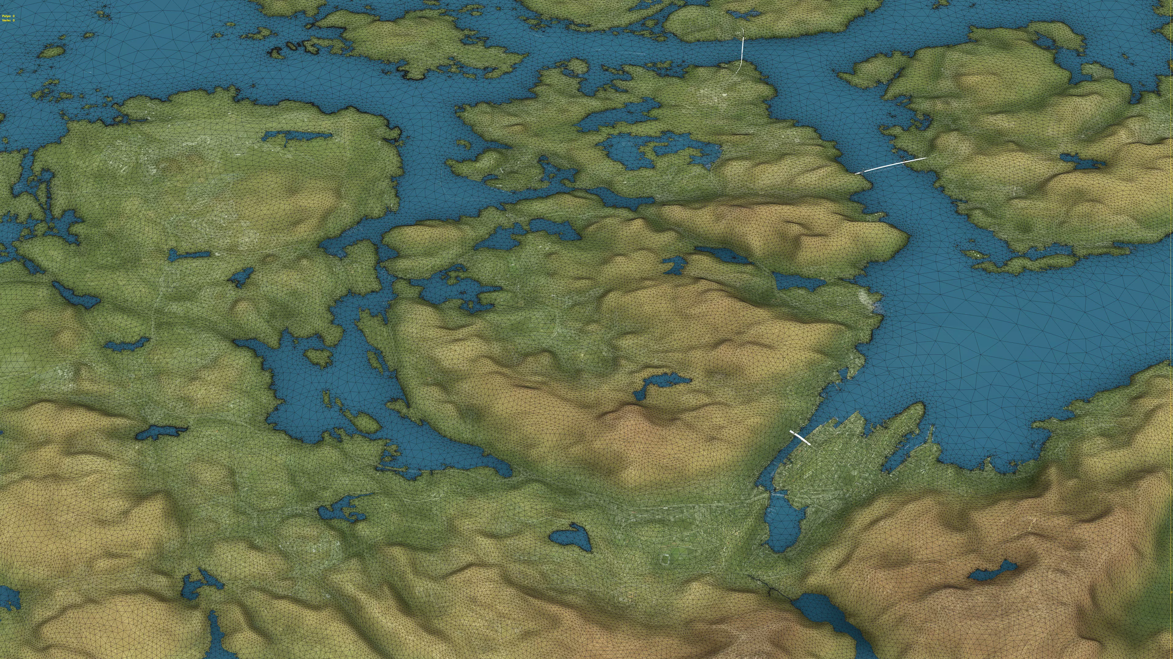 Bergen - Topography Terrain Low-poly 3D model_14