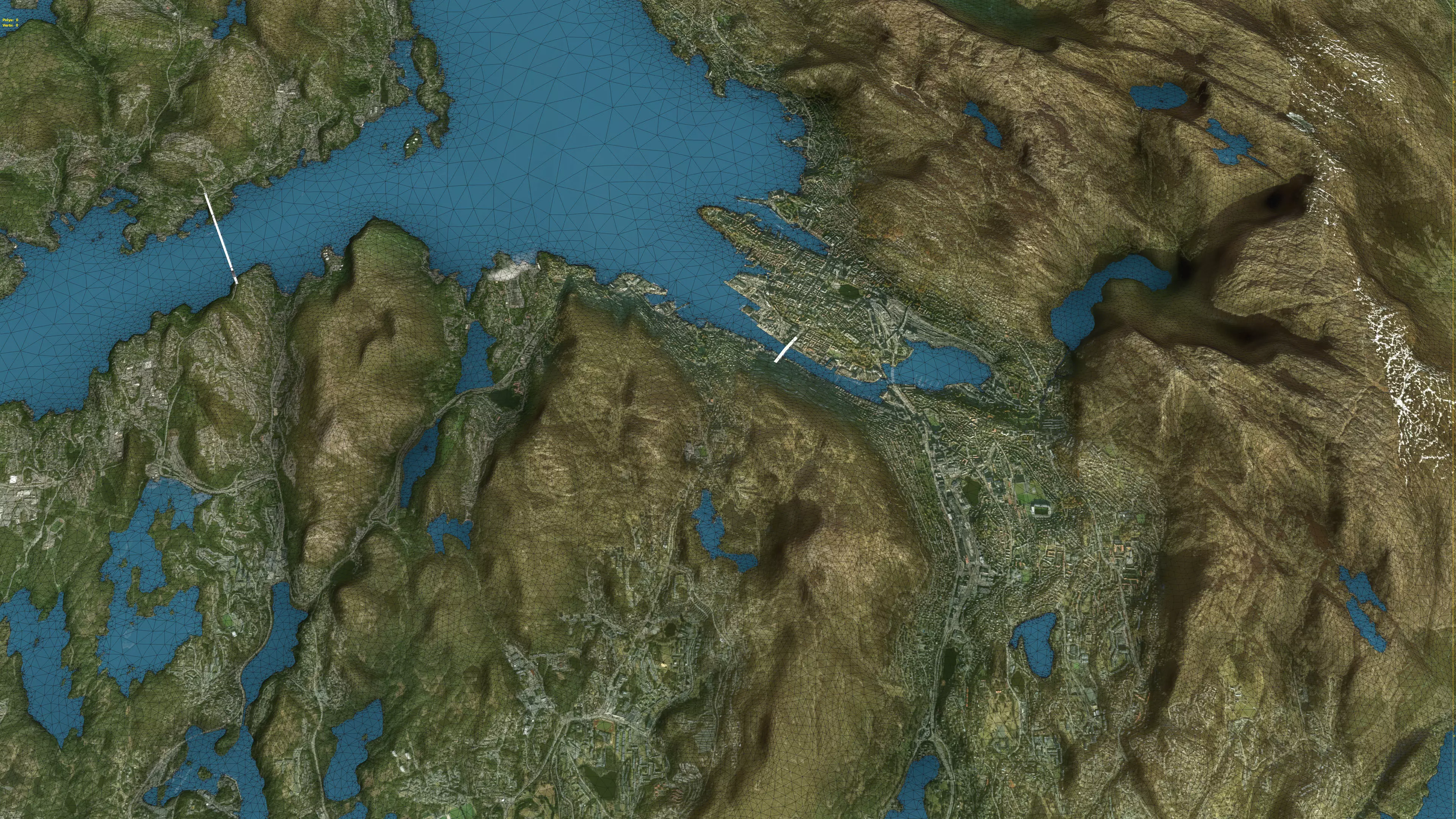 Bergen - Topography Terrain Low-poly 3D model_4