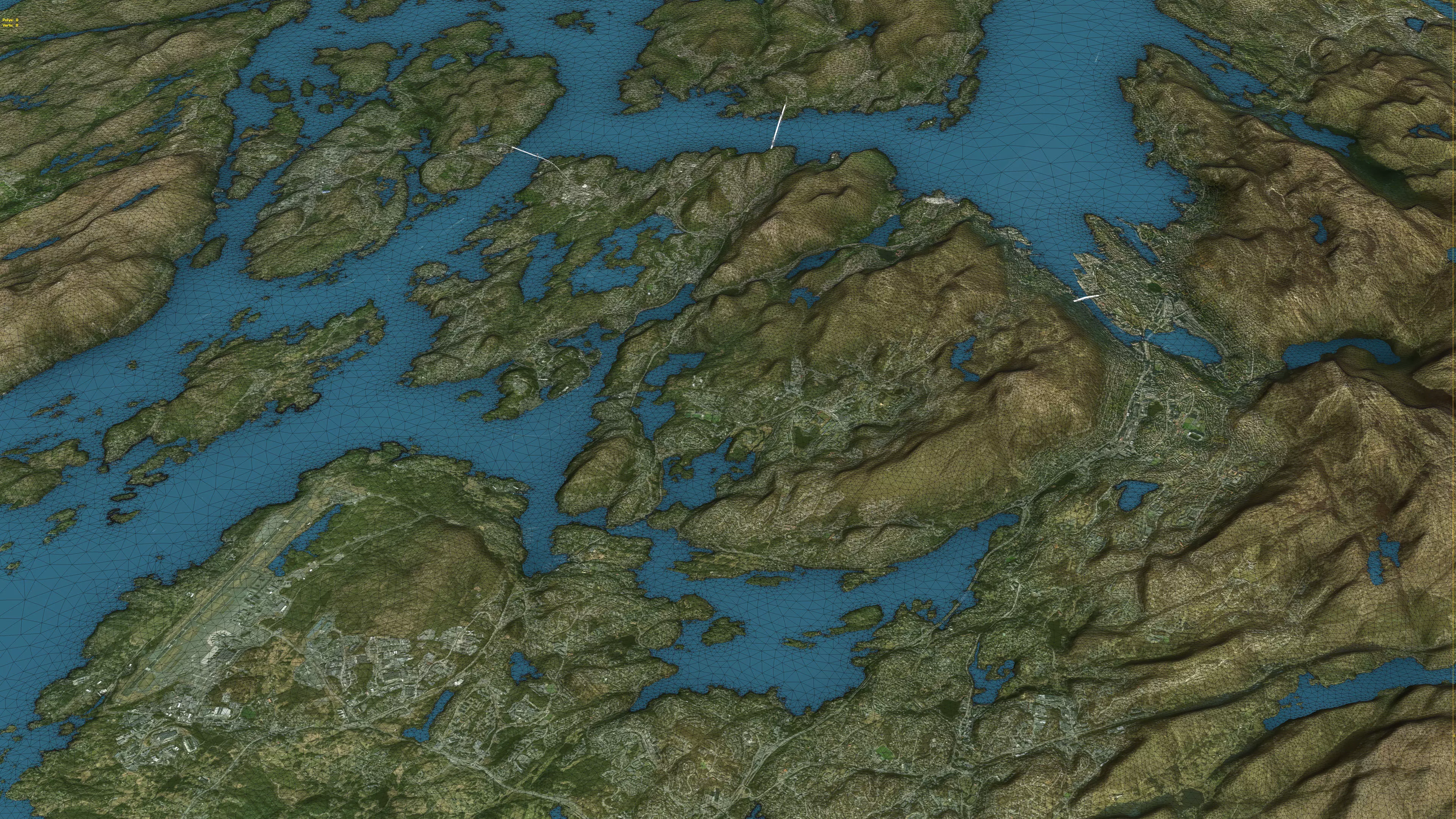 Bergen - Topography Terrain Low-poly 3D model_1