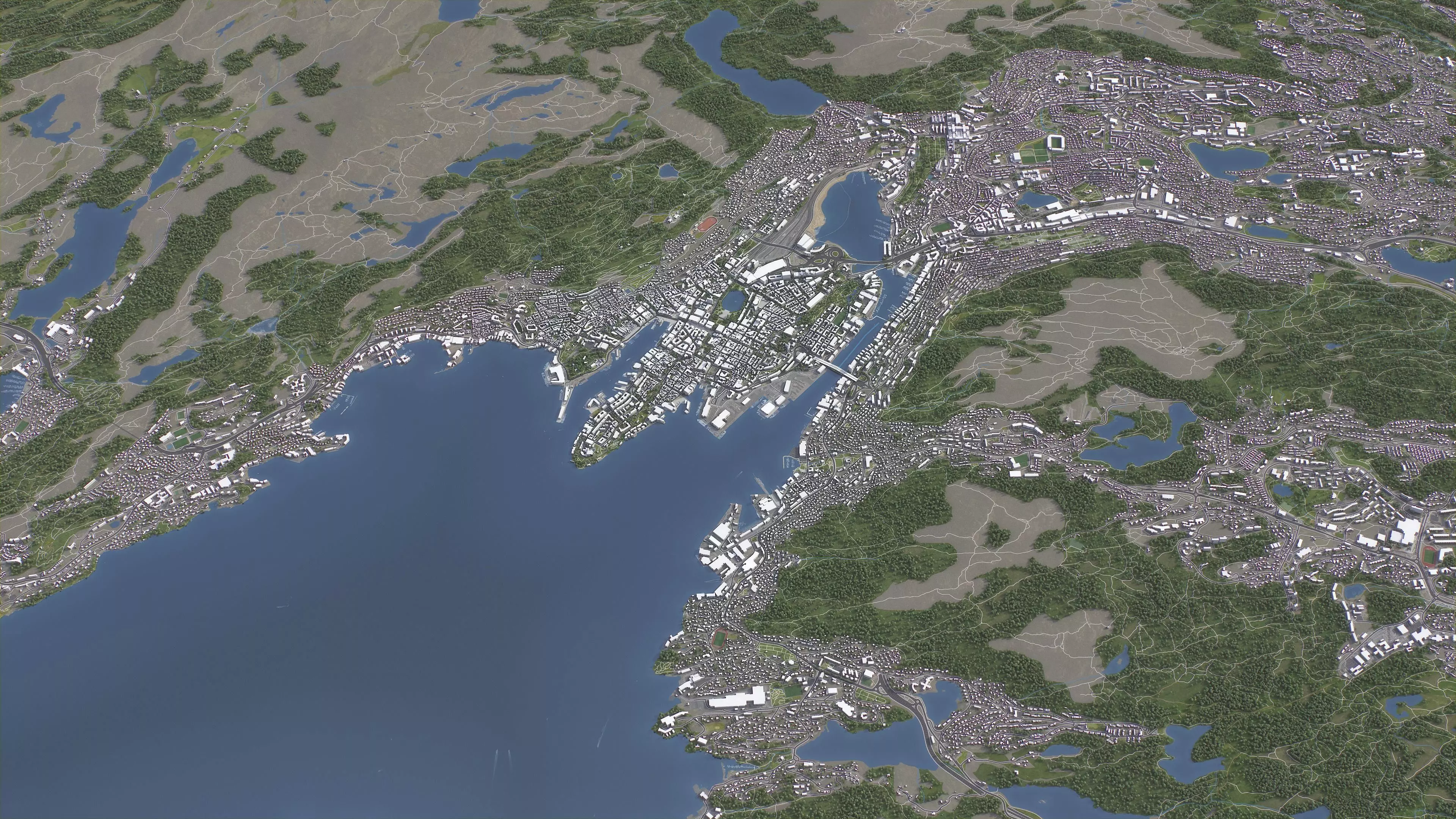 Bergen - 3D City Terrain 3D Model Collection_9