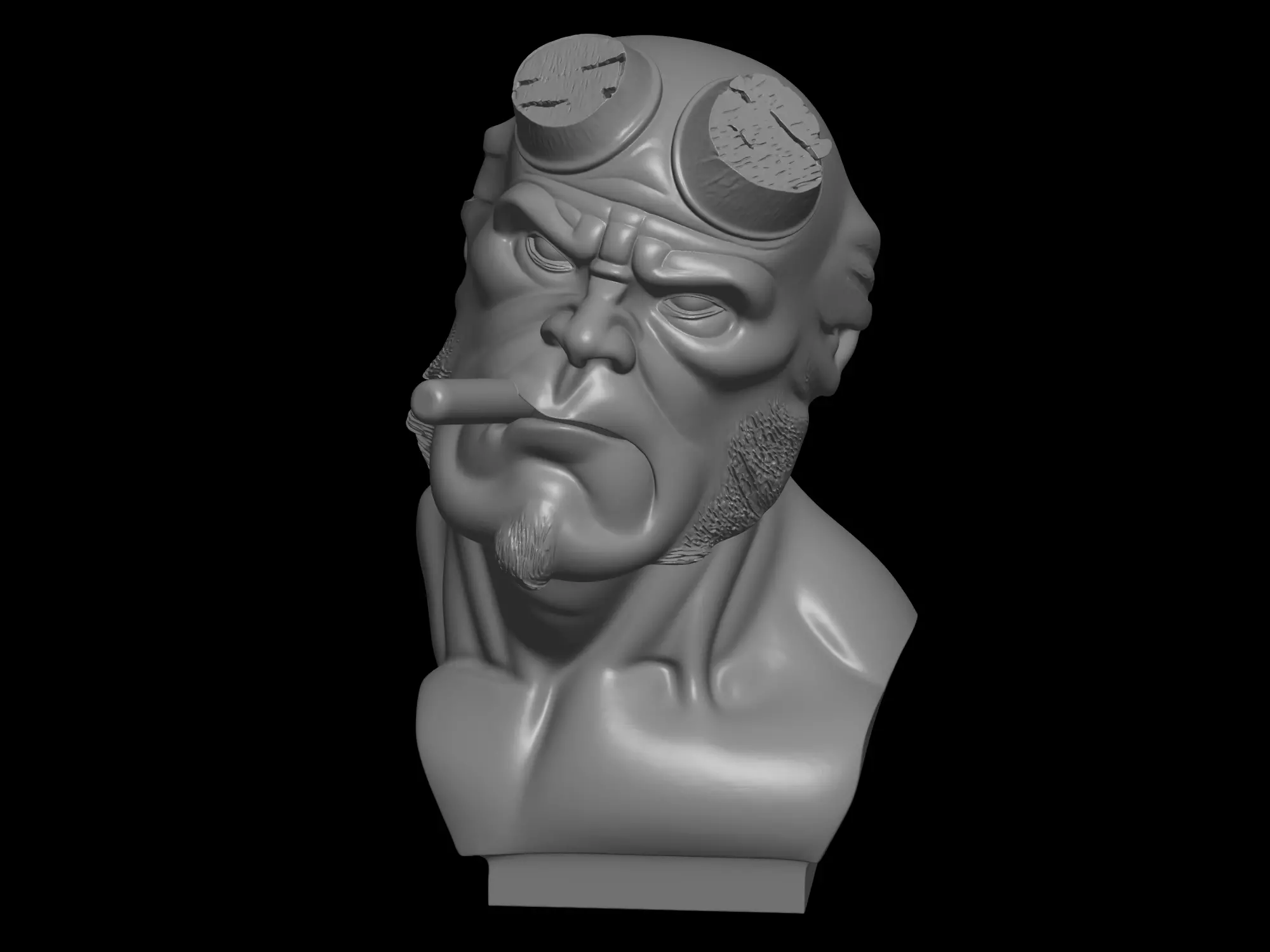 hellboy bust 3D print model