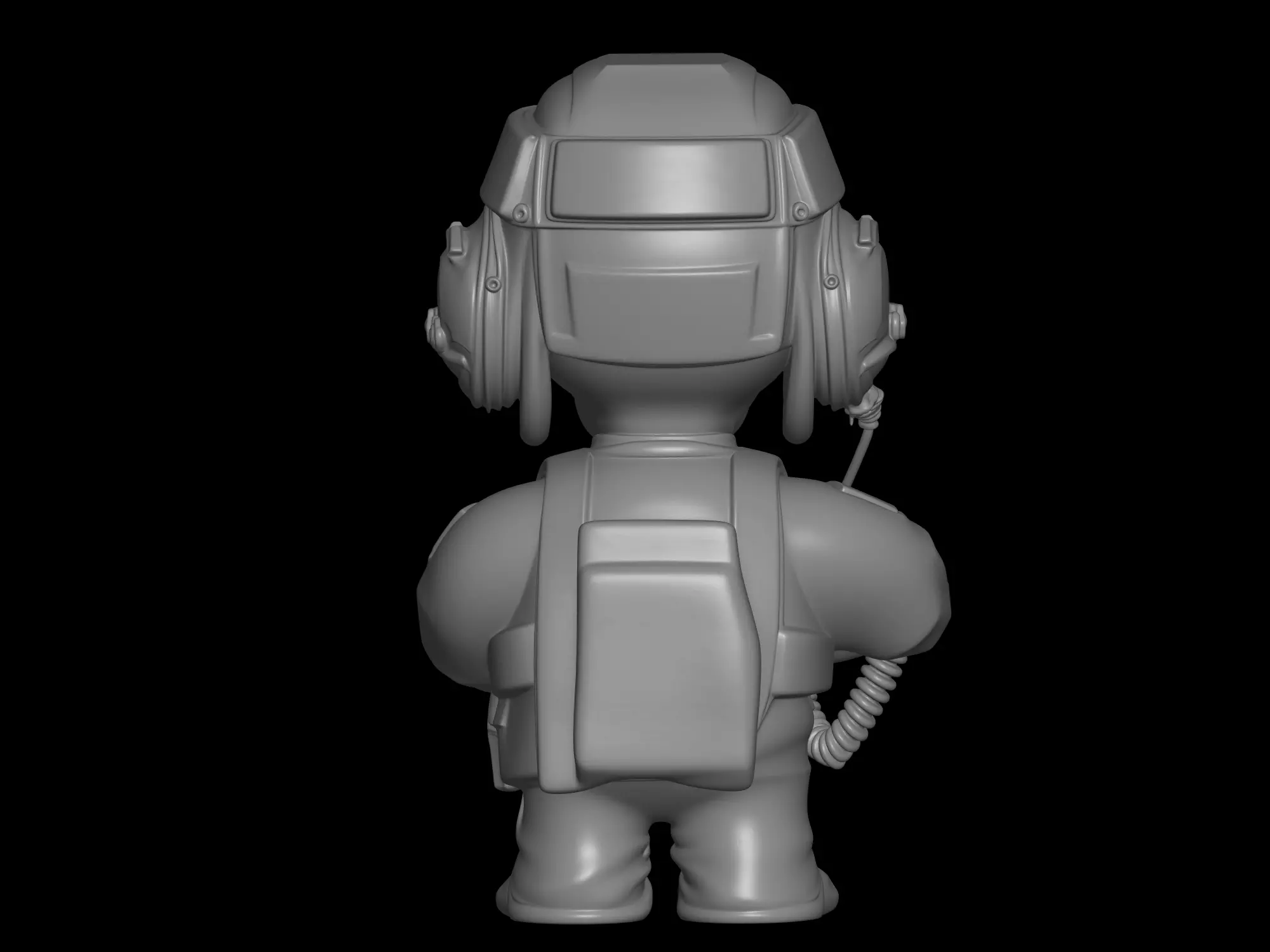 snopy F16 pilot 3D print model_2