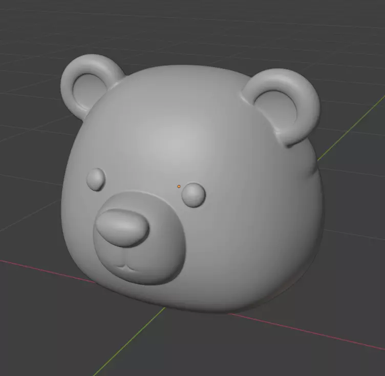 Polar bear head 3D print model_1